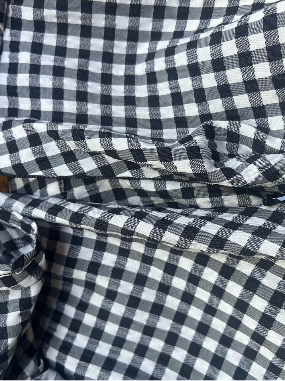 Mango Black and White Gingham Tiered Midi Skirt - Picture 4 of 4